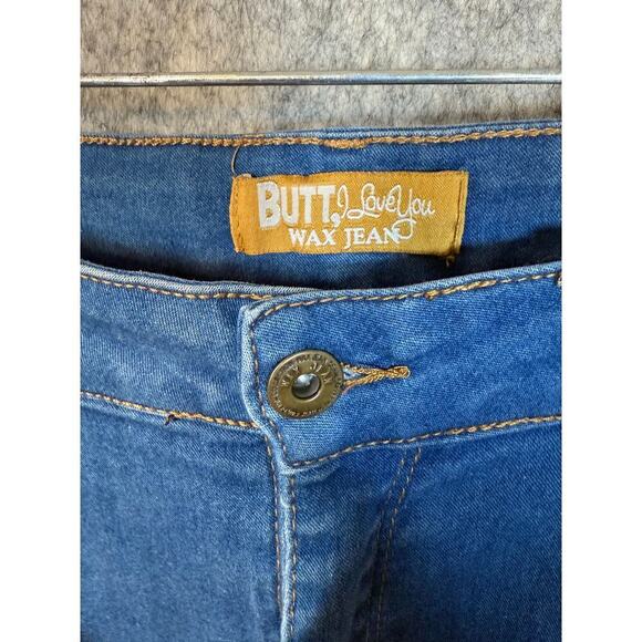 Wax Jean Butt, I Love You Blue Skinny Jeans Size 13 Style 90210 - Picture 5 of 7